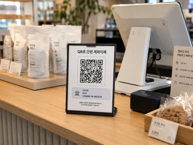 계산대 위 기본형 QR 계좌이체 안내판